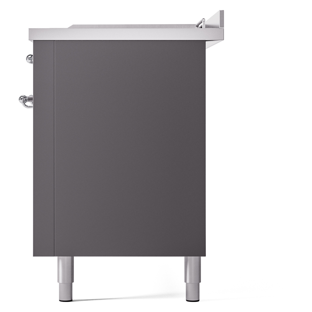 ILVE UP60FSNMPMGC Nostalgie II 60" Dual Fuel Range, right side view