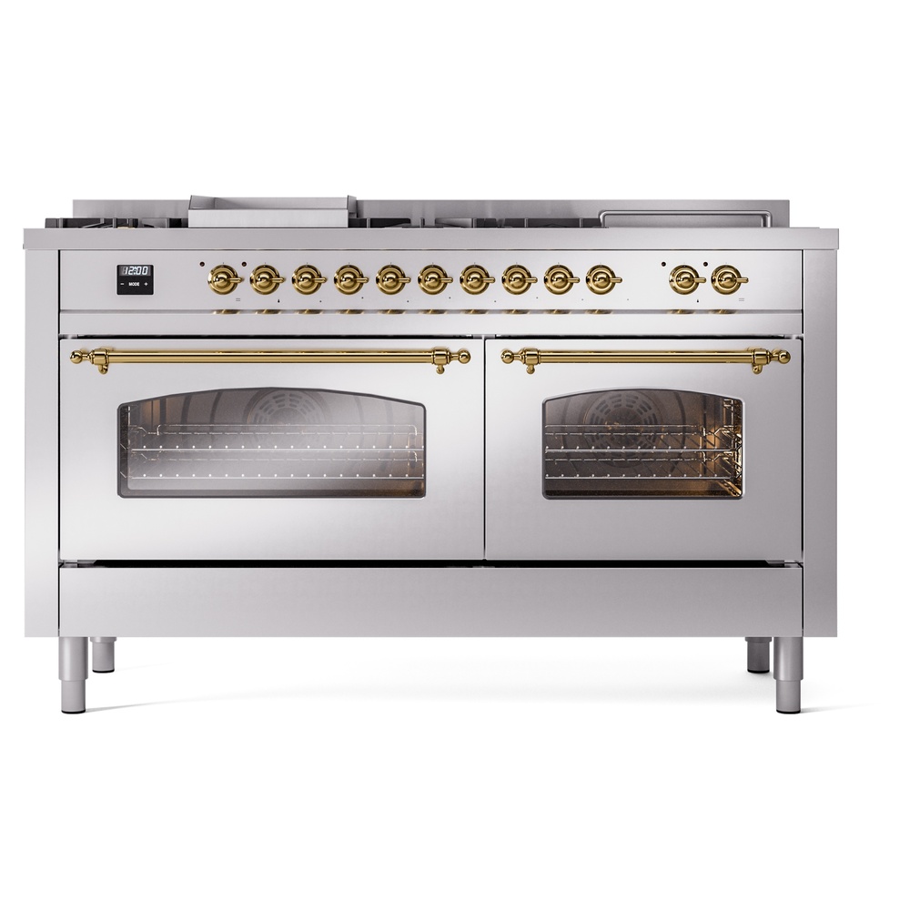 ILVE UP60FSNMPSSGLP Nostalgie II 60" Dual Fuel Range, front view
