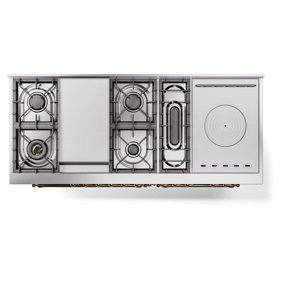 ILVE UP60FSNMPSSGLP Nostalgie II 60" Dual Fuel Range, top view