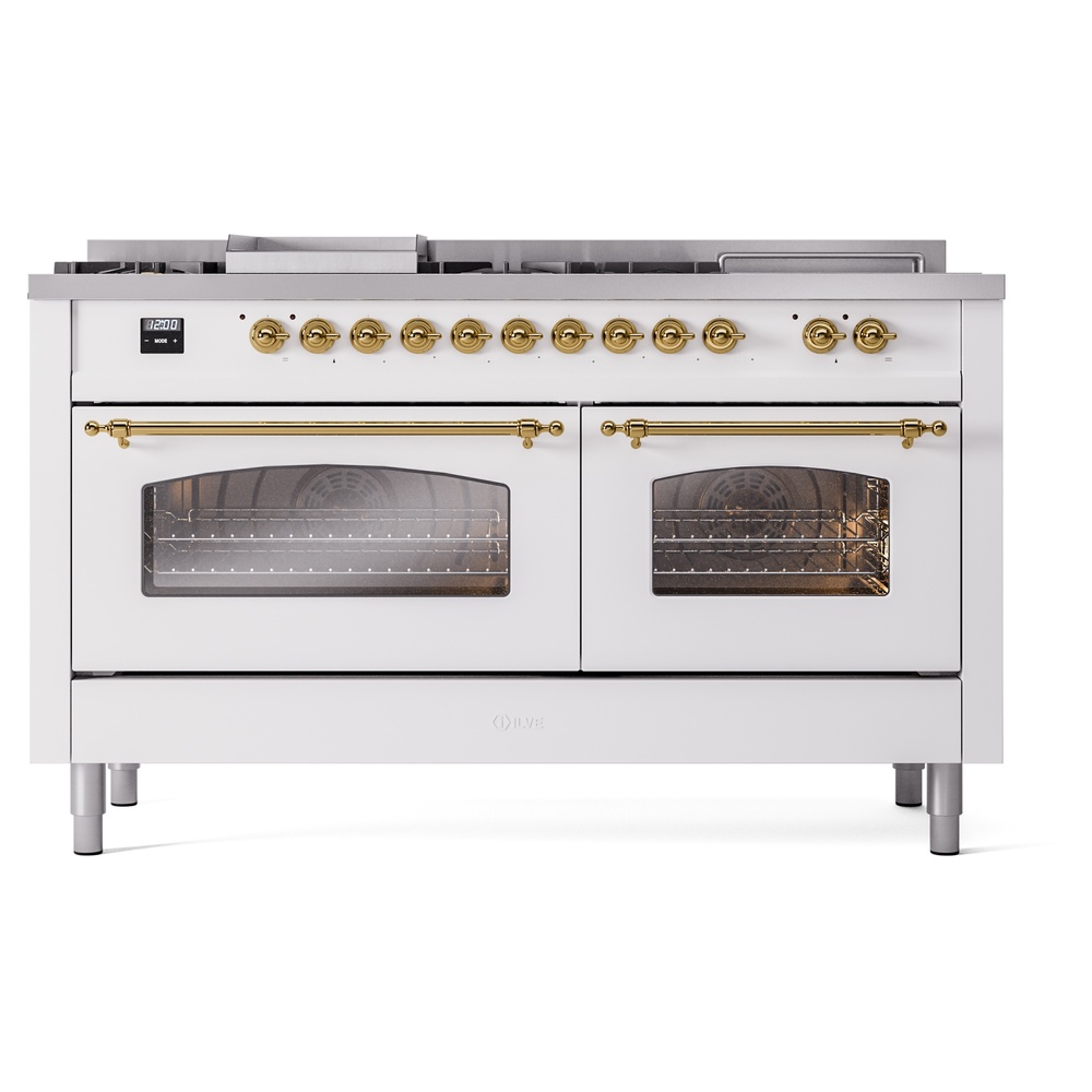 ILVE UP60FSNMPWHG Nostalgie II 60" Dual Fuel Range, front view