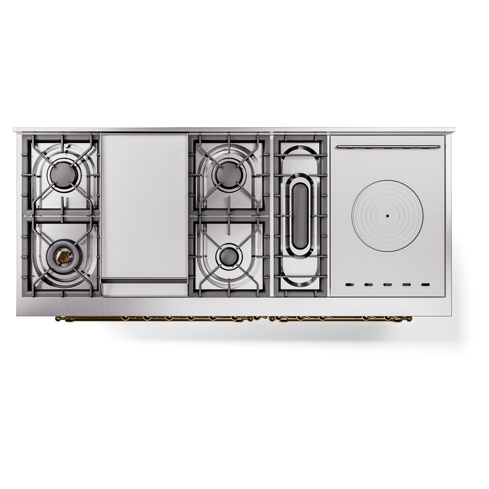 ILVE UP60FSNMPWHG Nostalgie II 60" Dual Fuel Range, top view