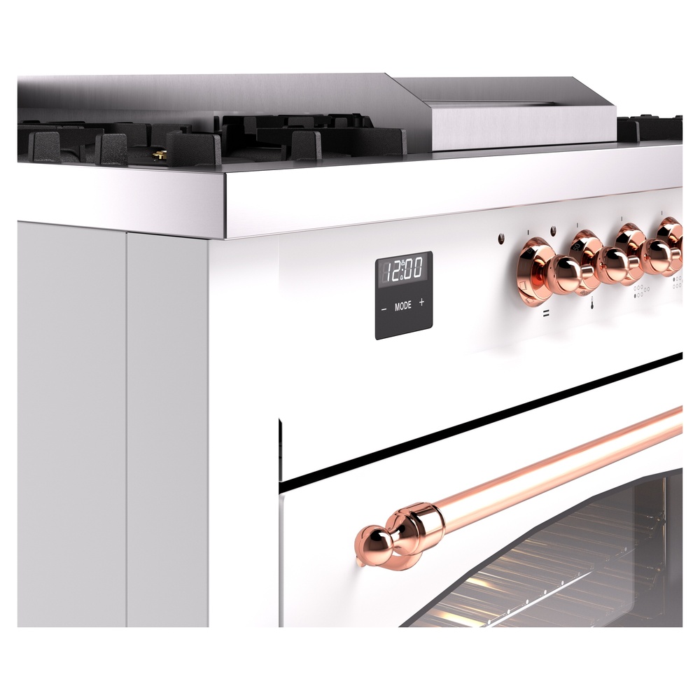 ILVE UP60FSNMPWHP Nostalgie II 60" Dual Fuel Range, details