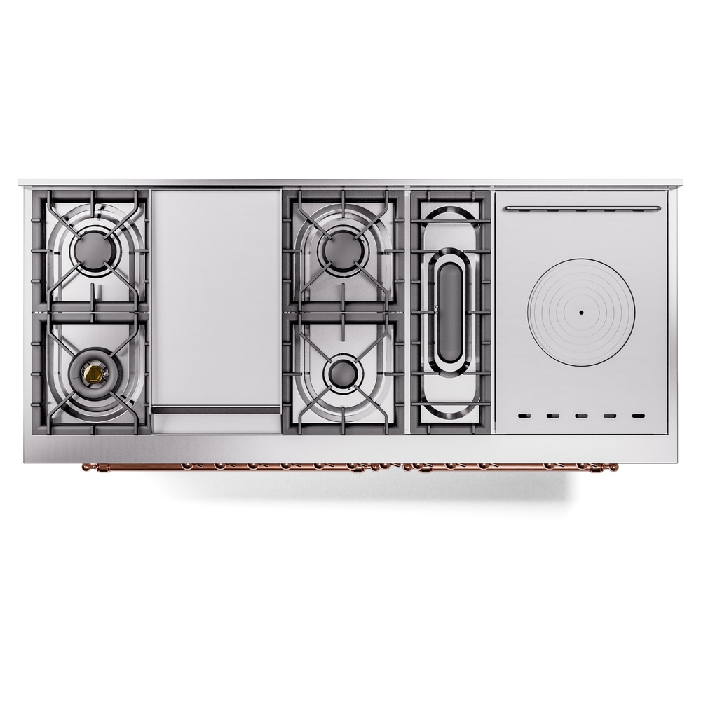ILVE UP60FSNMPWHP Nostalgie II 60" Dual Fuel Range, top view