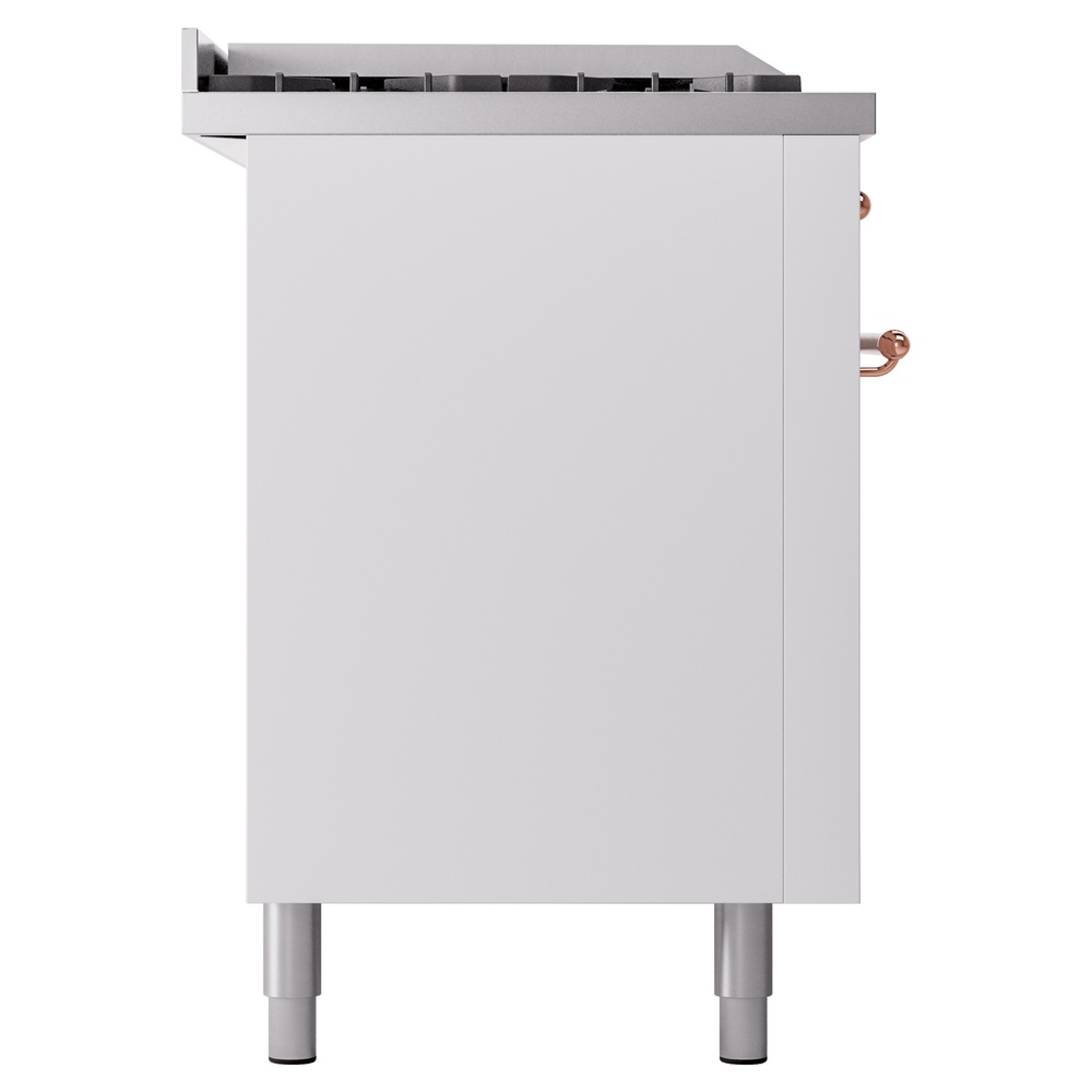ILVE UP60FSNMPWHP Nostalgie II 60" Dual Fuel Range, left side view