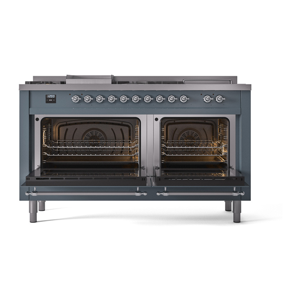 ILVE_UP60FSQNMPBGCLP_Nostalgie_II_Dual_Fuel_Range_oven_door_opened