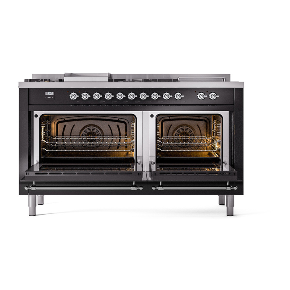 ILVE_UP60FSQNMPBKCLP_Nostalgie_II_Dual_Fuel_Range_oven_door_opened