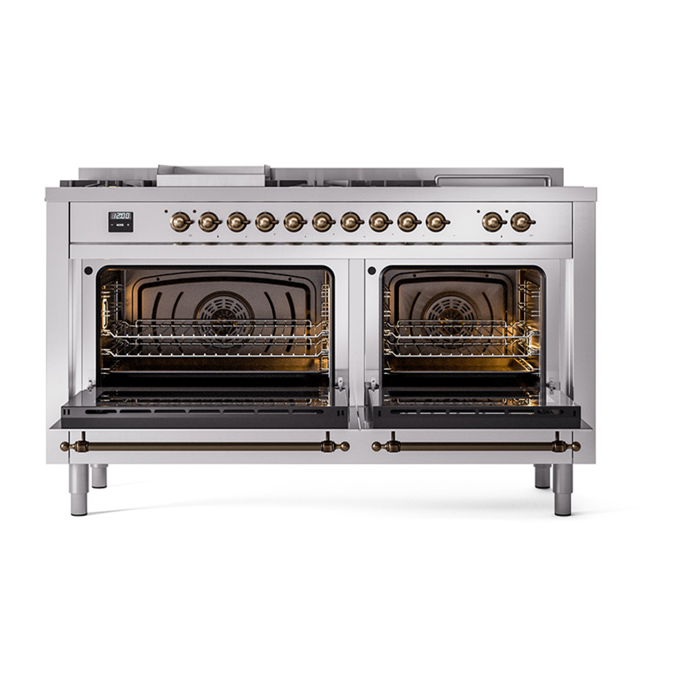 ILVE_UP60FSQNMPSSB_Nostalgie_II_Dual_Fuel_Range_oven_door_opened