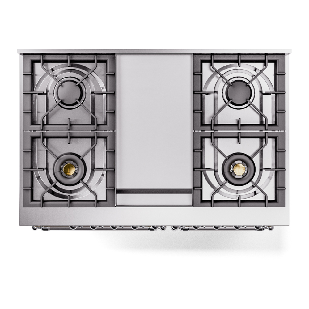 ILVE UPD40FNMPAWC Nostalgie II 40" Dual Fuel Range, top view