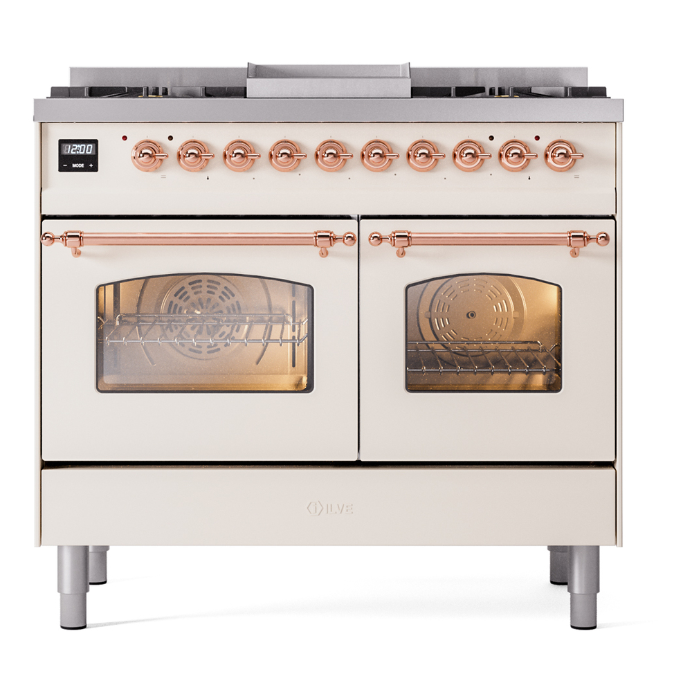 ILVE UPD40FNMPAWP Nostalgie II 40" Dual Fuel Range, front view