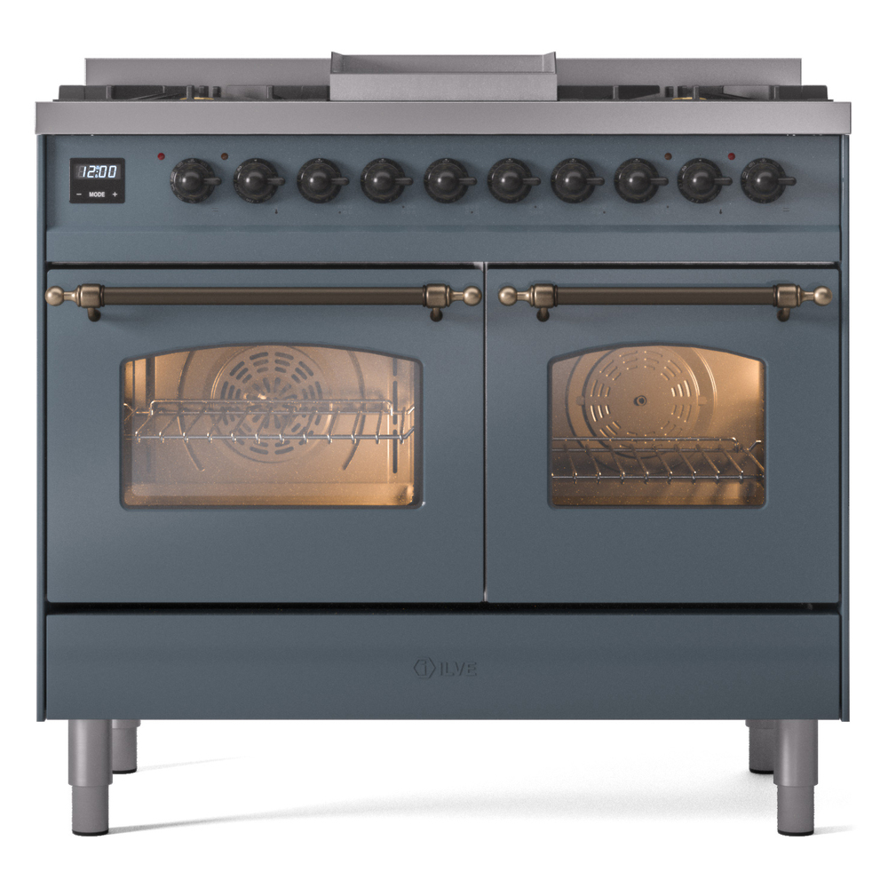 ILVE UPD40FNMPBGBLP Nostalgie II 40" Dual Fuel Range, front view