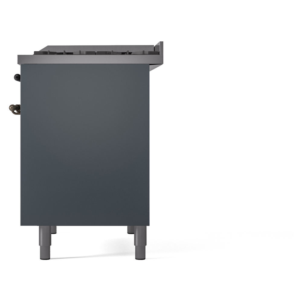 ILVE UPD40FNMPBGBLP Nostalgie II 40" Dual Fuel Range, right side view