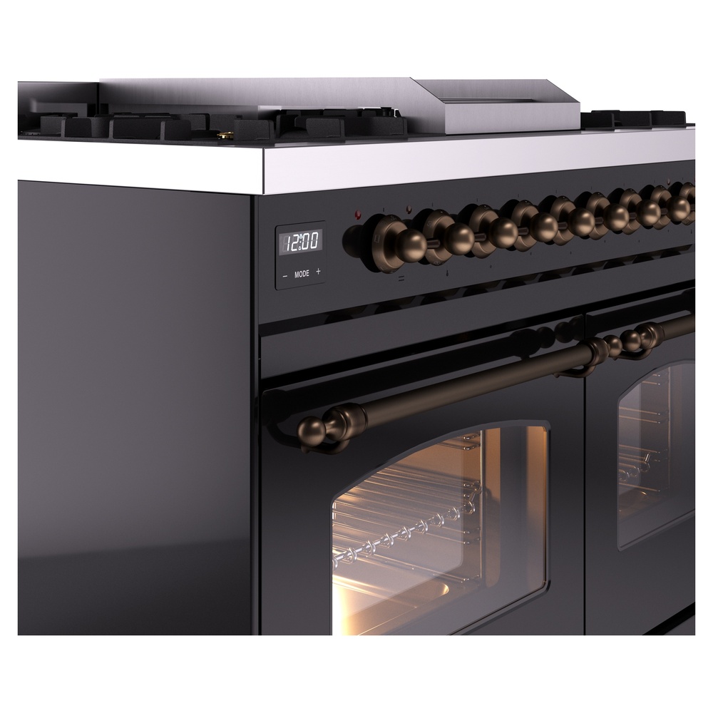 ILVE UPD40FNMPBKB Nostalgie II 40" Dual Fuel Range, details