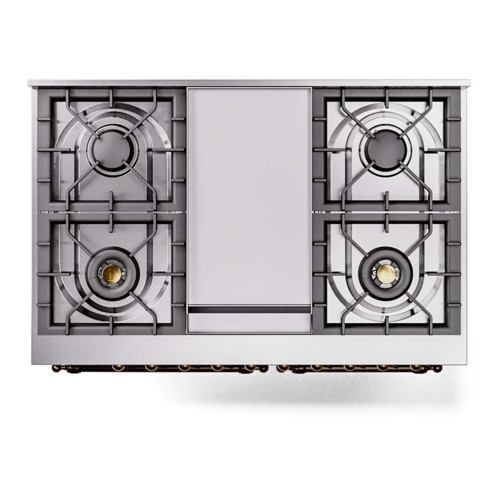 ILVE UPD40FNMPBKB Nostalgie II 40" Dual Fuel Range, top view