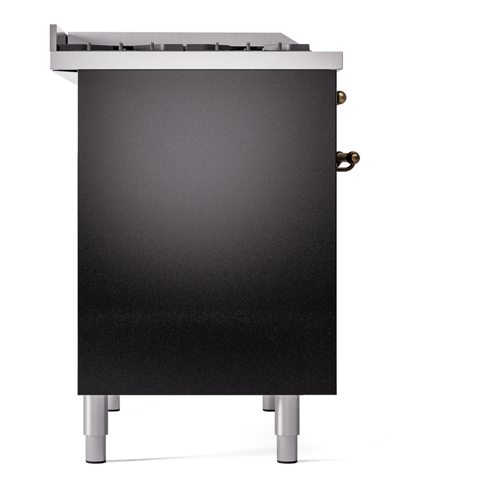 ILVE UPD40FNMPBKB Nostalgie II 40" Dual Fuel Range, left side view