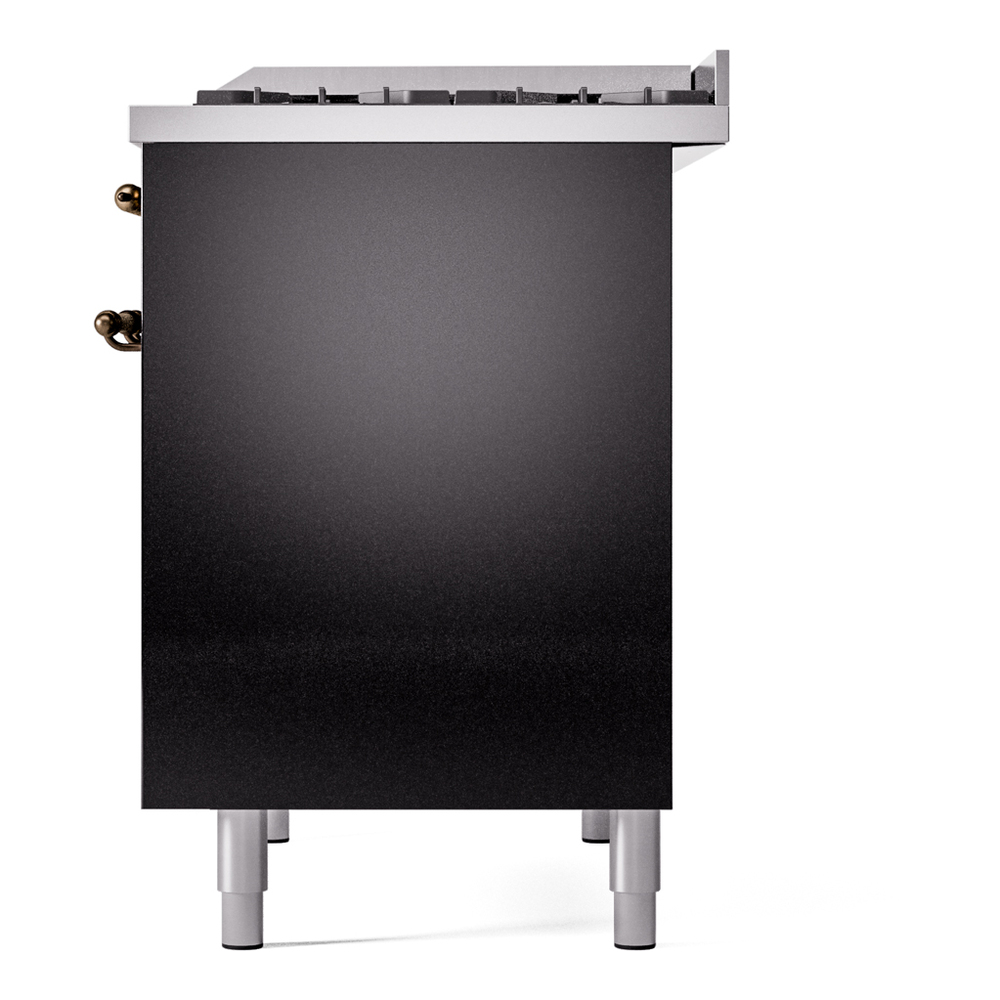 ILVE UPD40FNMPBKB Nostalgie II 40" Dual Fuel Range, right side view