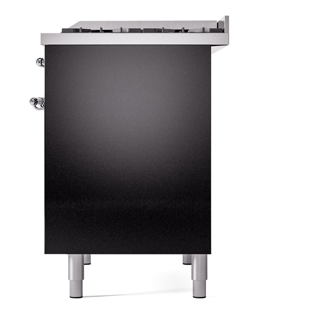 ILVE UPD40FNMPBKCLP Nostalgie II 40" Dual Fuel Range, right side view