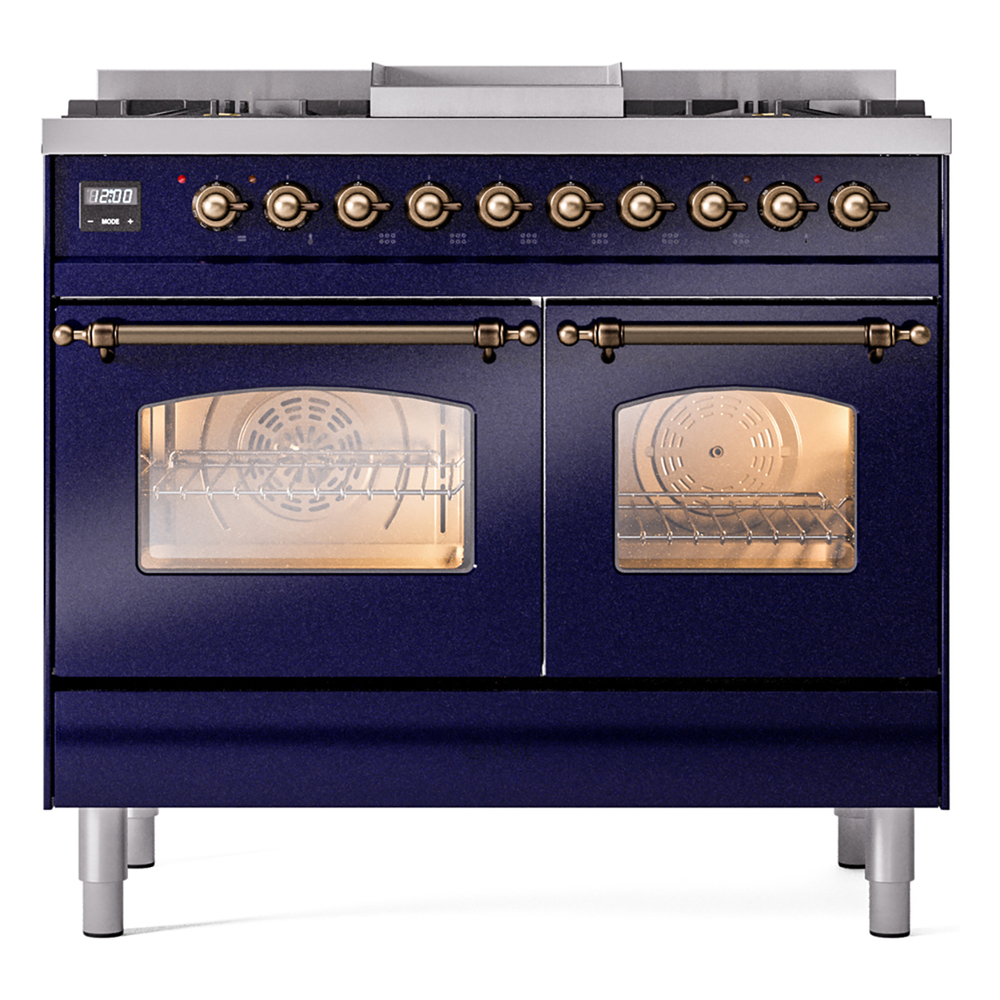 ILVE UPD40FNMPMBBLP Nostalgie II 40" Dual Fuel Range, front view