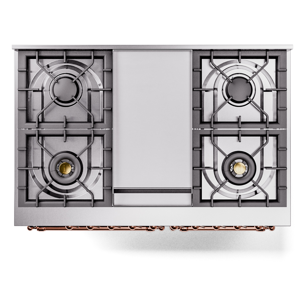 ILVE UPD40FNMPMBPLP Nostalgie II 40" Dual Fuel Range, top view