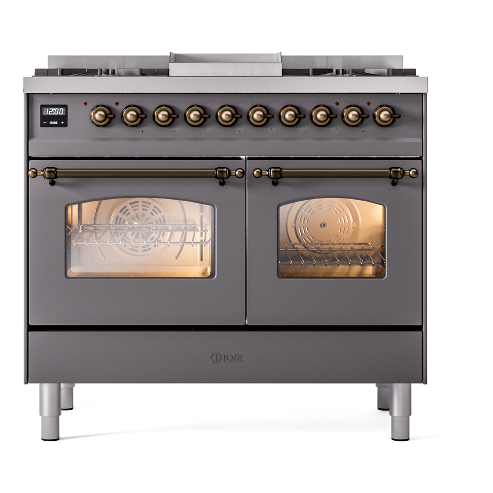 ILVE UPD40FNMPMGB Nostalgie II 40" Dual Fuel Range, front view