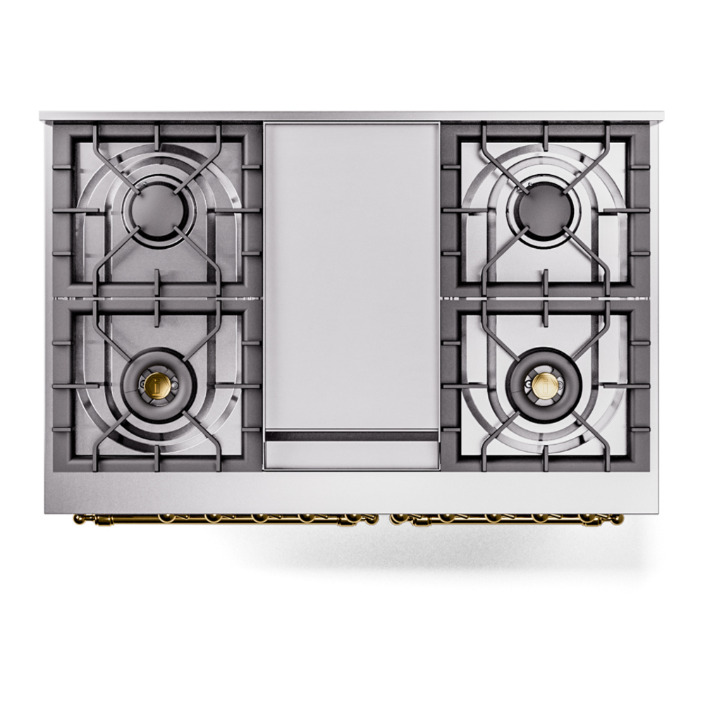 ILVE UPD40FNMPRAG Nostalgie II 40" Dual Fuel Range, top view