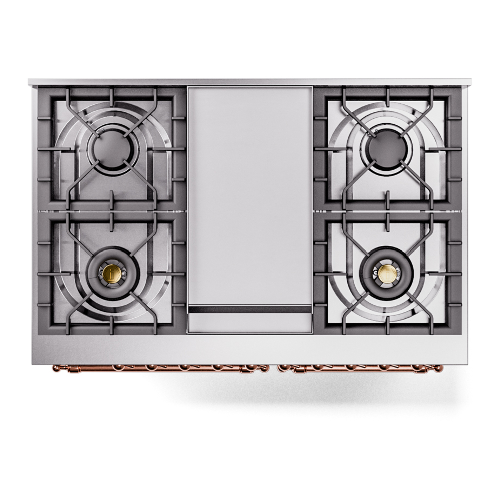 ILVE UPD40FNMPRAP Nostalgie II 40" Dual Fuel Range, top view