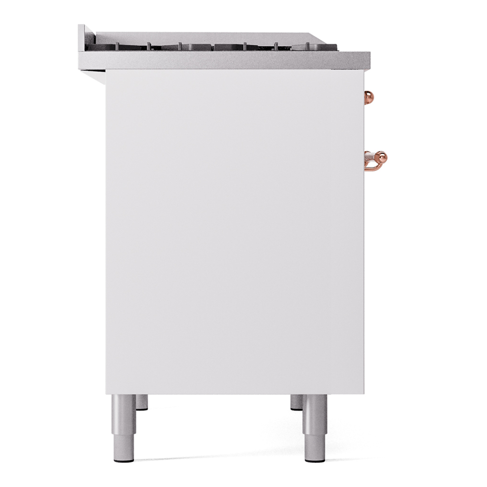 ILVE UPD40FNMPWHP Nostalgie II 40" Dual Fuel Range, left side view