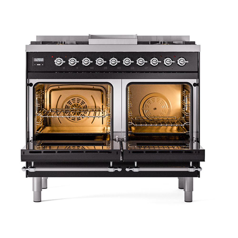 ILVE_UPD40FQNMPBKCLP_Nostalgie_II_oven_door_opened