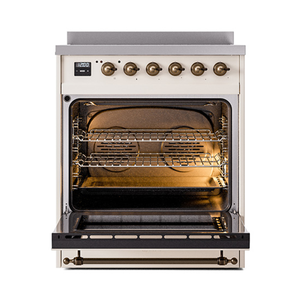 ILVE_UPI304NMPAWB_Nostalgie_II_30"_Dual_Fuel_Range_oven_door_opened
