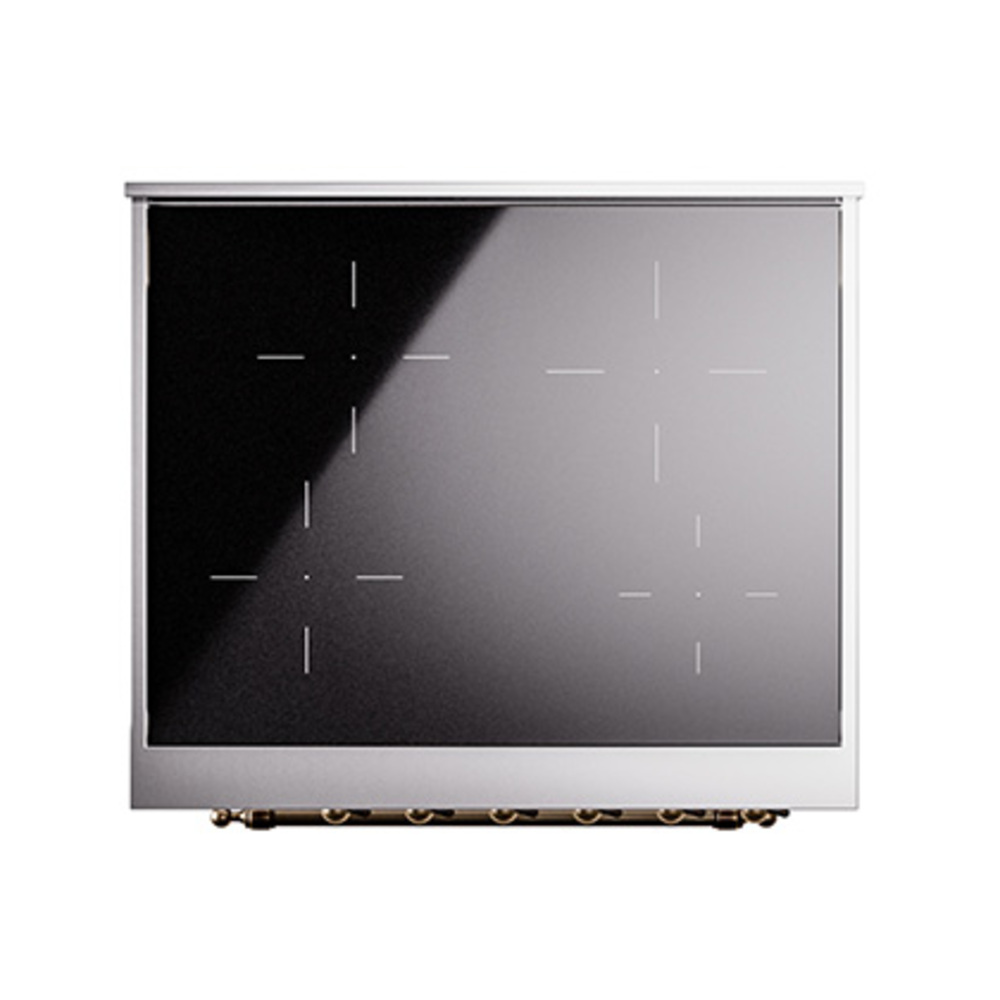 ILVE Nostalgie II 30" UPI304NMPAWB Induction Range top viewILVE_UPI304NMPAWB_Nostalgie_II_30"_Dual_Fuel_Range_top_view