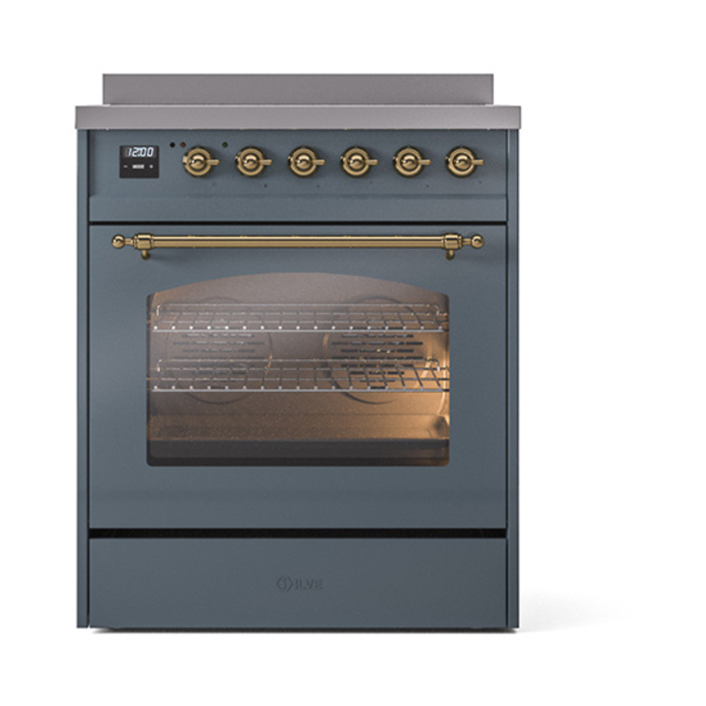 ILVE_UPI304NMPBGG_Nostalgie_II_30"_Dual_Fuel_Range_front_view