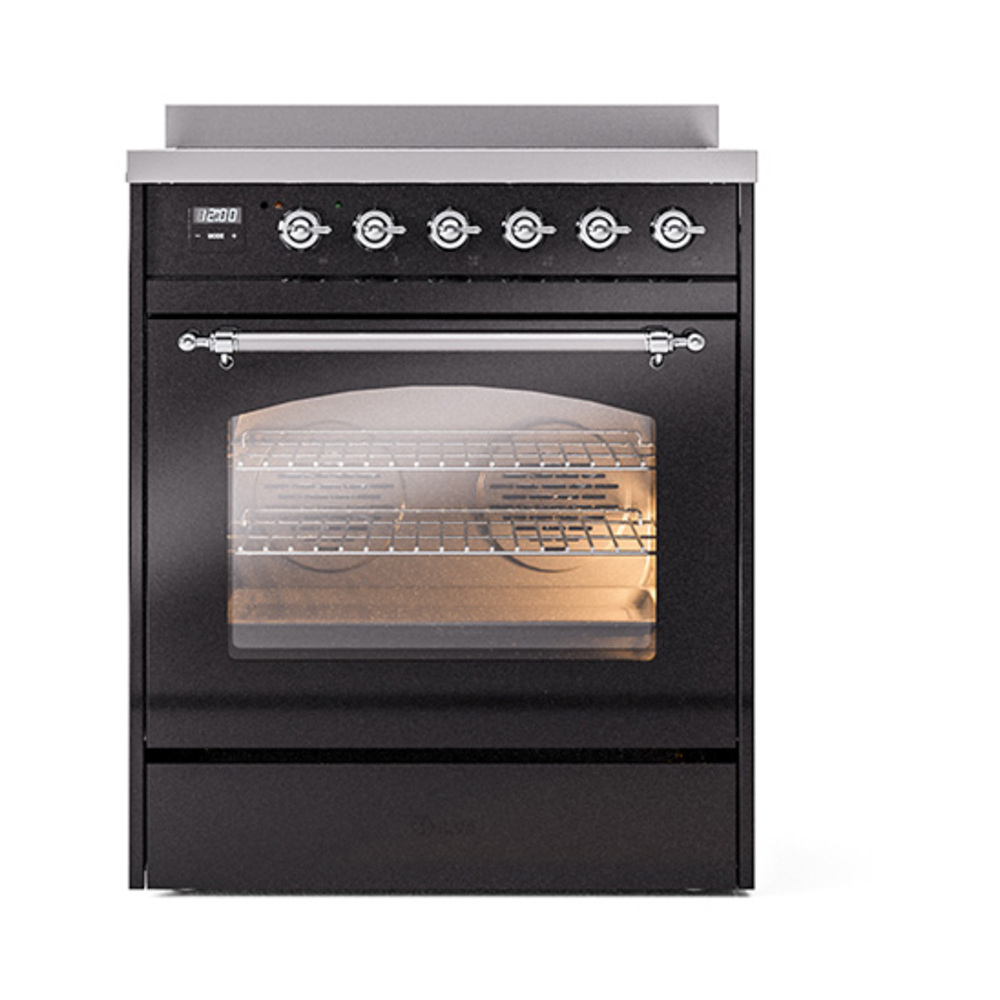 ILVE_UPI304NMPBKC_Nostalgie_II_30"_Dual_Fuel_Range_front_view