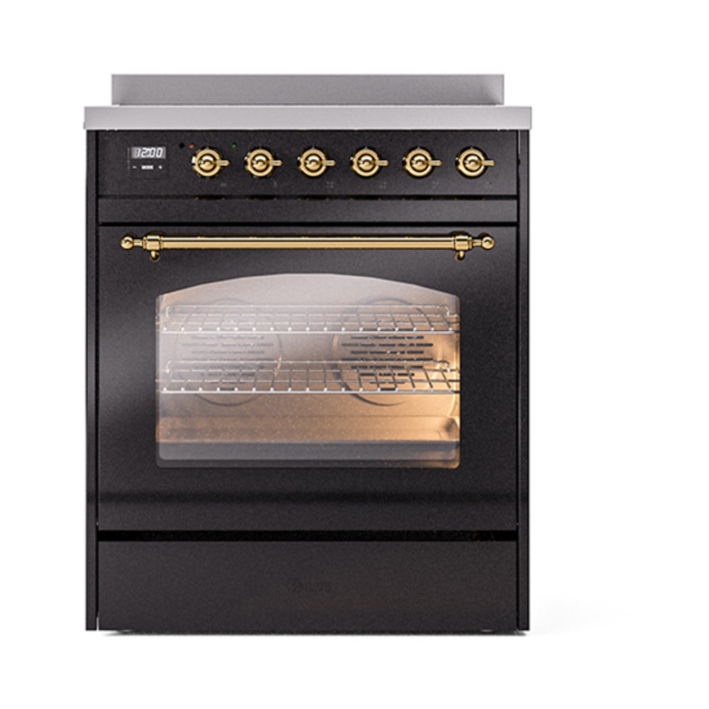 ILVE_UPI304NMPBKG_Nostalgie_II_30"_Dual_Fuel_Range_front_view