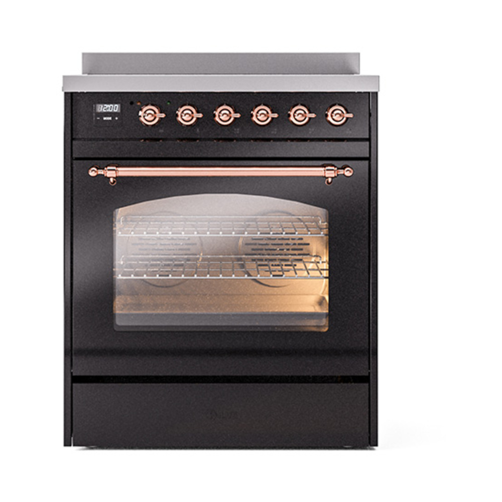 ILVE_UPI304NMPBKP_Nostalgie_II_30"_Dual_Fuel_Range_front_view