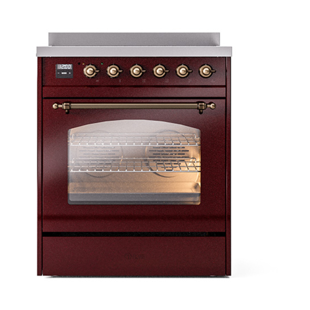 ILVE_UPI304NMPBUB_Nostalgie_II_30"_Dual_Fuel_Range_front_view