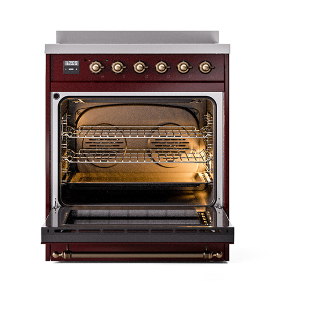 ILVE_UPI304NMPBUB_Nostalgie_II_30"_Dual_Fuel_Range_oven_door_opened
