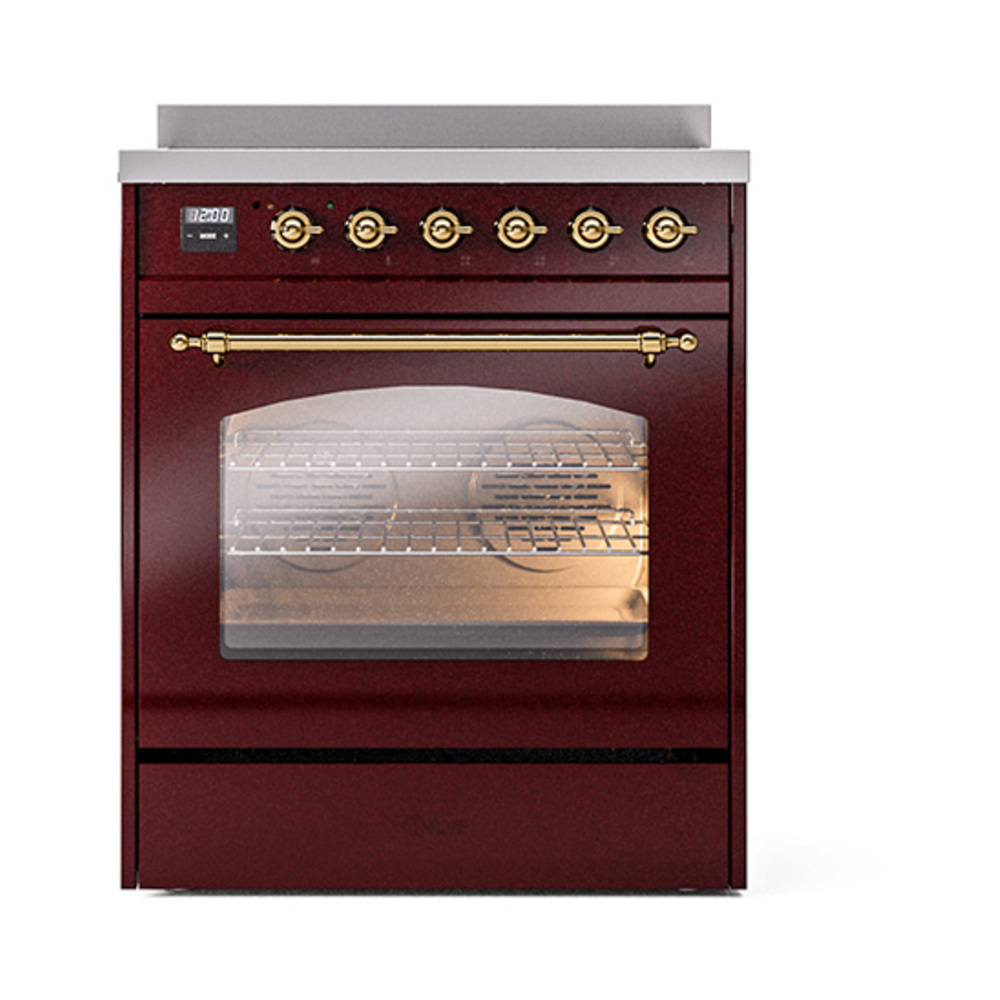 ILVE_UPI304NMPBUG_Nostalgie_II_30"_Dual_Fuel_Range_front_view