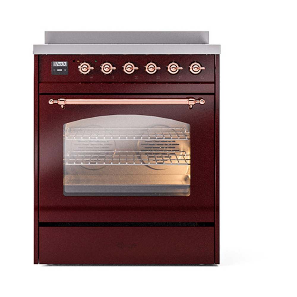 ILVE_UPI304NMPBUP_Nostalgie_II_30"_Dual_Fuel_Range_front_view