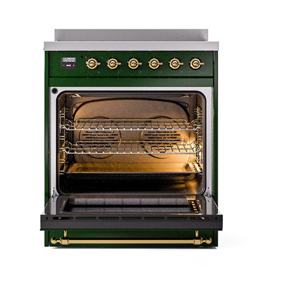ILVE_UPI304NMPEGG_Nostalgie_II_30"_Dual_Fuel_Range_oven_door_opened