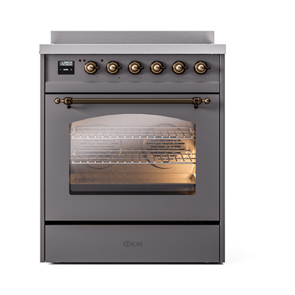 ILVE_UPI304NMPMGB_Nostalgie_II_30"_Dual_Fuel_Range_front_view