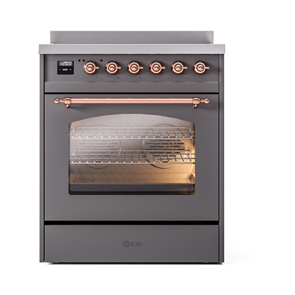 ILVE_UPI304NMPMGP_Nostalgie_II_30"_Dual_Fuel_Range_front_view