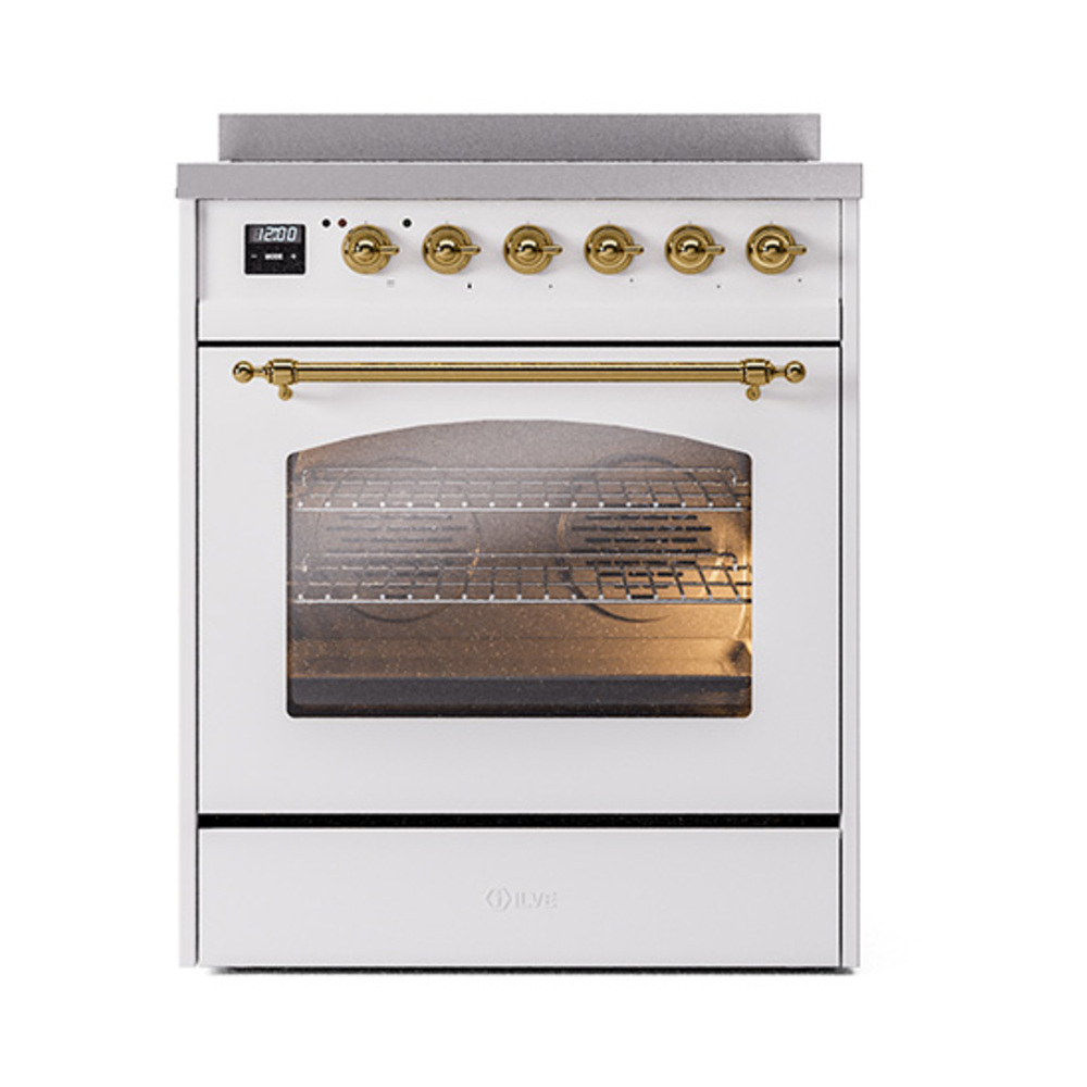 ILVE_UPI304NMPWHG_Nostalgie_II_30"_Dual_Fuel_Range_front_view