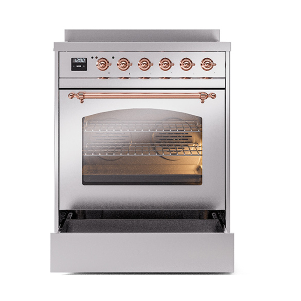 ILVE_UPI304QNMPSSP_Nostalgie_II_30"_Dual_Fuel_Range_oven_door_opened
