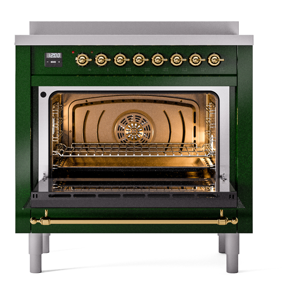 ILVE UPI366NMPEGG Nostalgie II 36" Induction Range, oven door opened