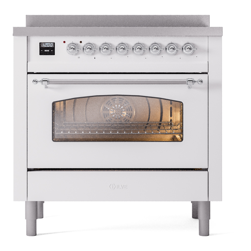 ILVE UPI366NMPWHC Nostalgie II 36" Induction Range, front view