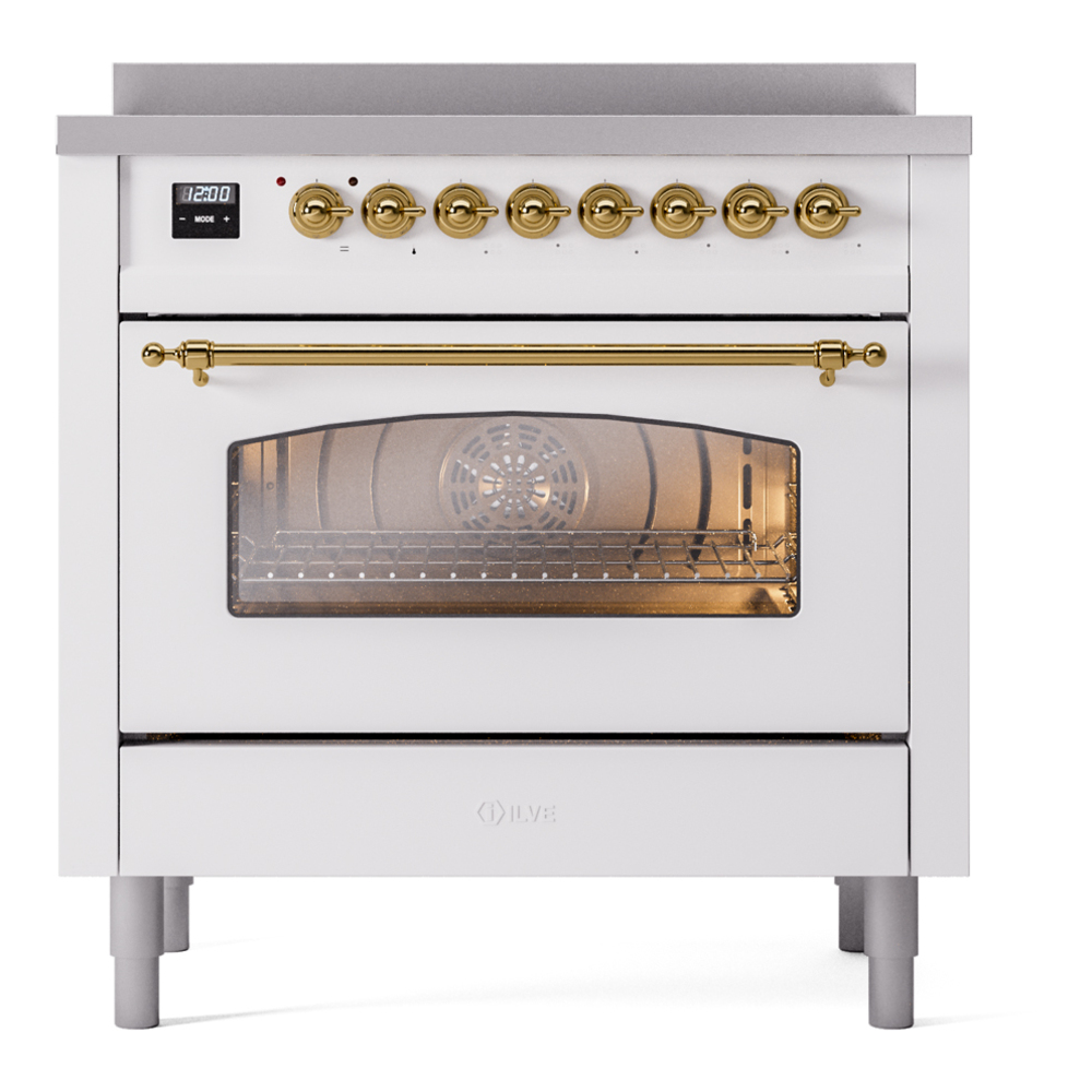 ILVE UPI366NMPWHG Nostalgie II 36" Induction Range, front view