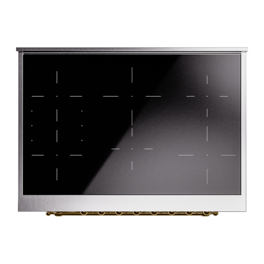 ILVE UPI366NMPWHG Nostalgie II 36" Induction Range, top view