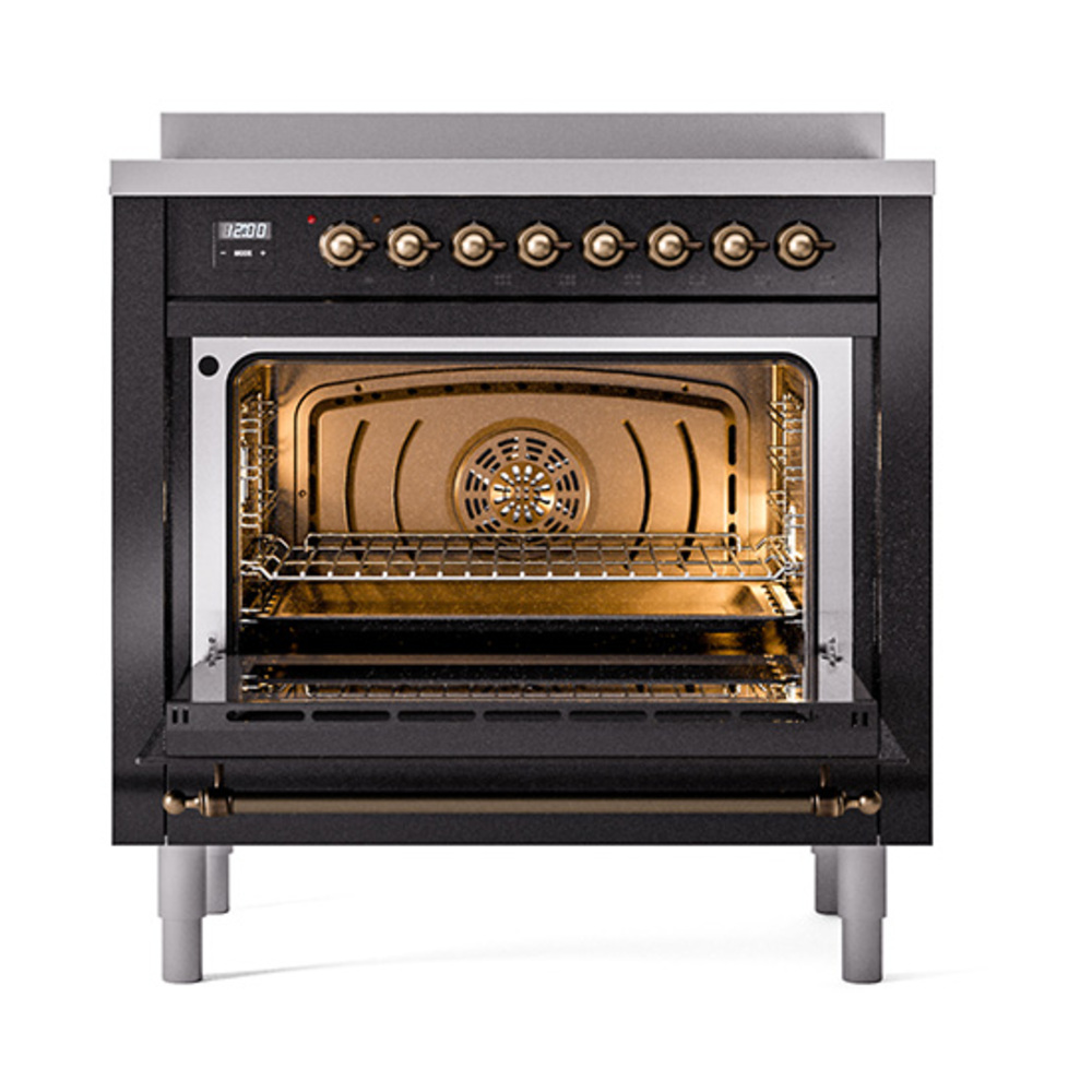 ILVE_UPI366QNMPBKB_Nostalgie_II_oven_door_opened