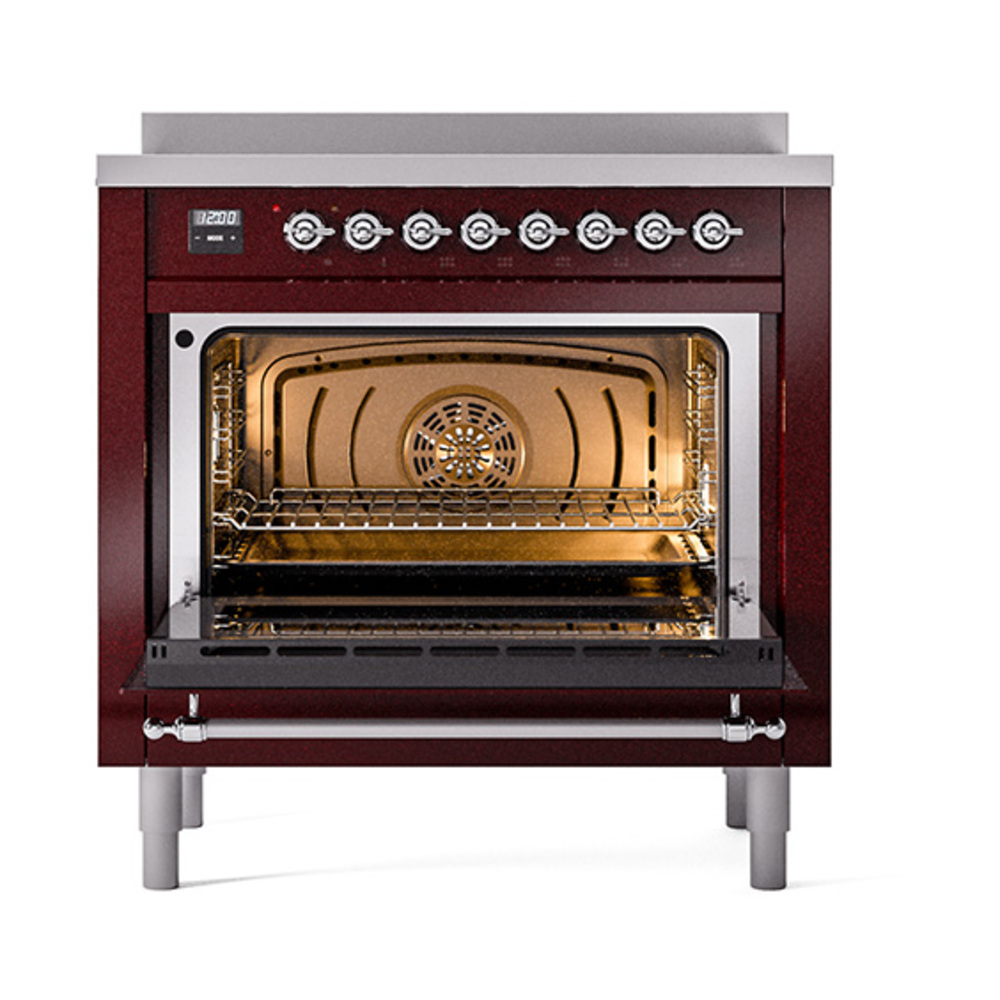 ILVE_UPI366QNMPBUC_Nostalgie_II_oven_door_opened