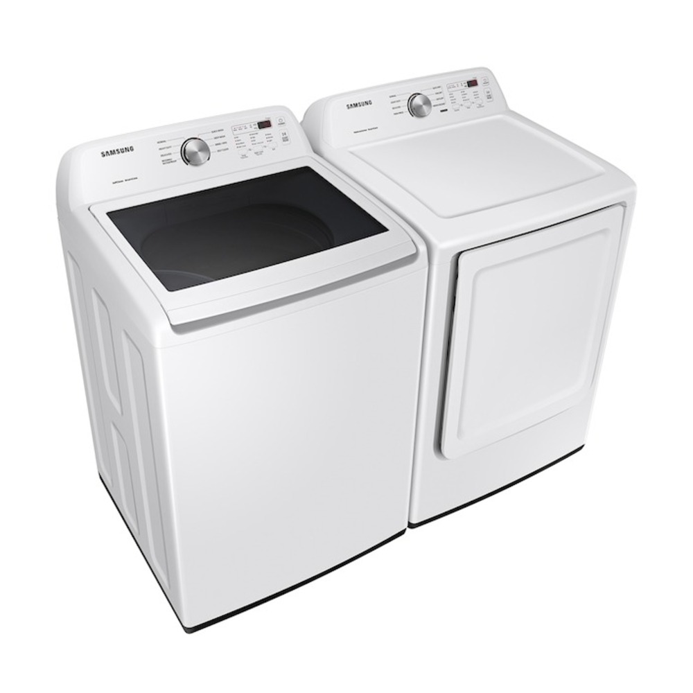 Samsung-WA45T3200AW-left angle view with matching washer