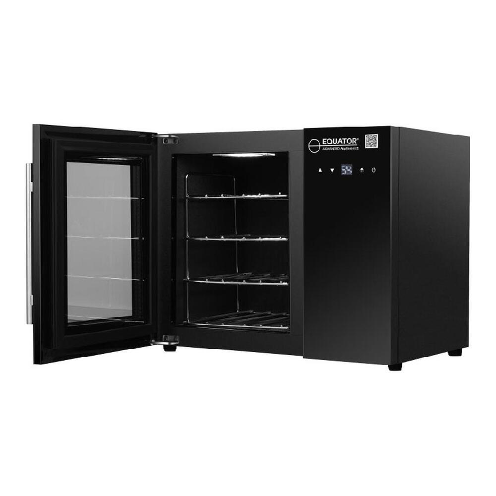 Equator WR12 22 inch 12 Bottle Freestanding Wine Refrigerator, LED Display, Auto Defrost, Touchpad Controls, in Black